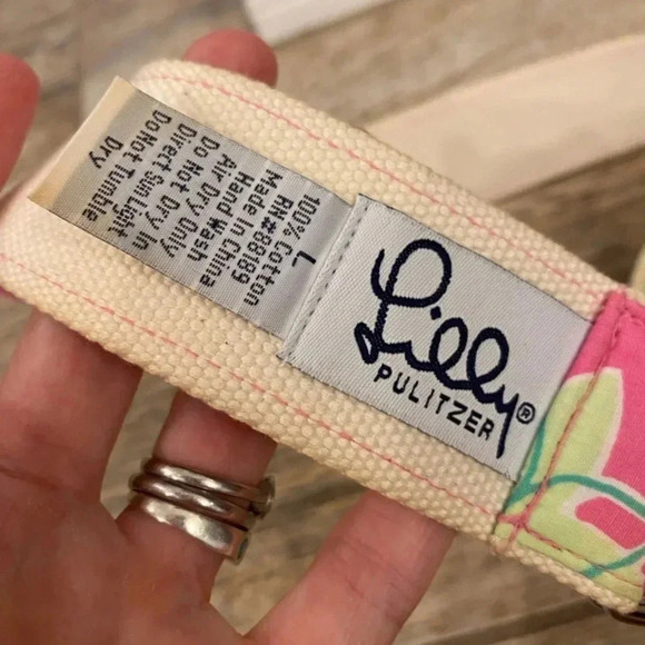 Lilly Pulitzer Womens Y2K D Ring 100% Cotton Floral Belt - Picture 6 of 6
